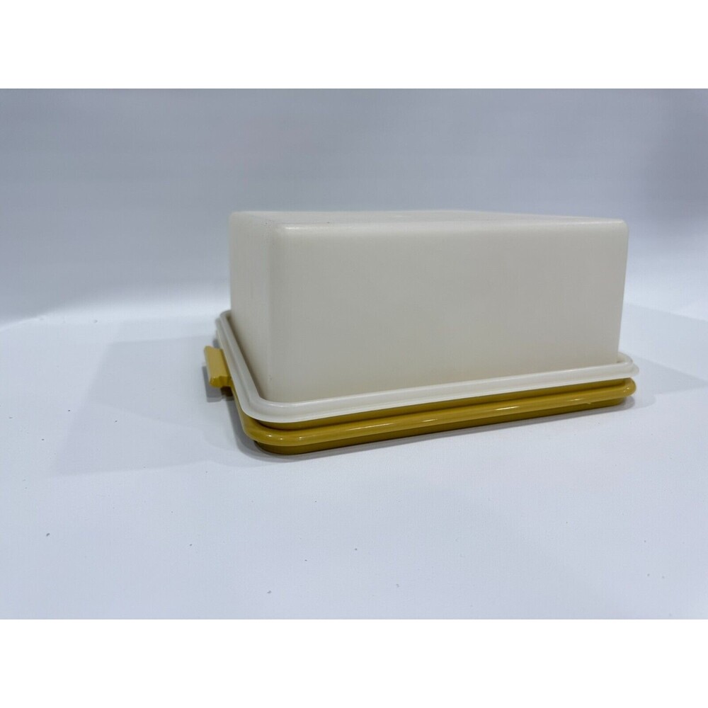 Tupperware Cake Saver Carrier Taker Yellow 1241-5 SQUARE & Carolier 10x10x5 read